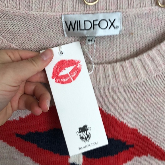 Wildfox Suck It Up Vineyard Sweater in Pout A2 - Picture 3 of 8